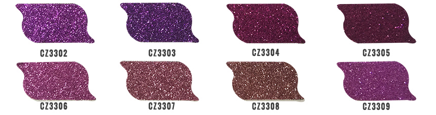 purple glitter powder color card