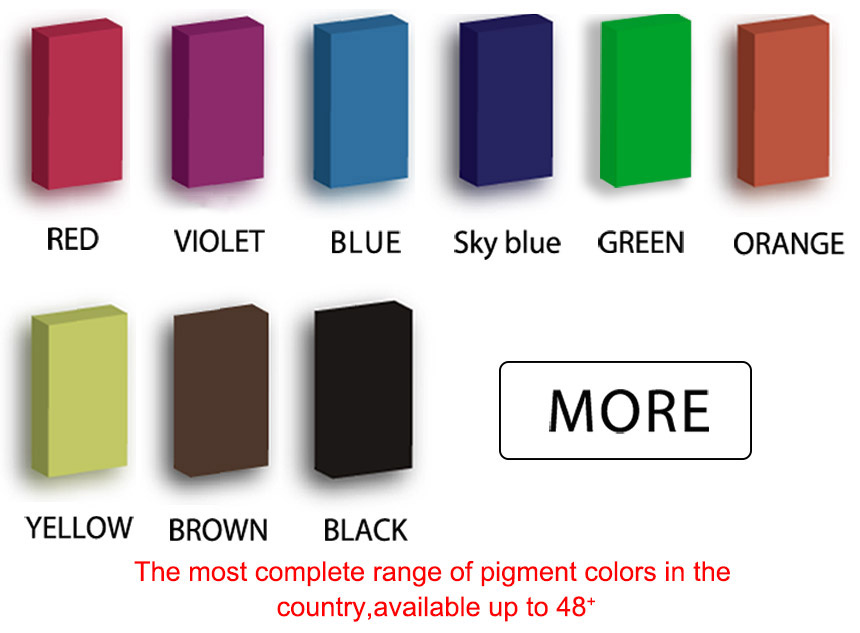 cartella colori di pigmento fotocromatico in polvere