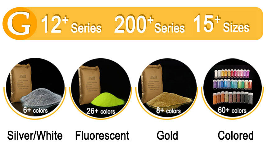 200 colors bronze glitter powder
