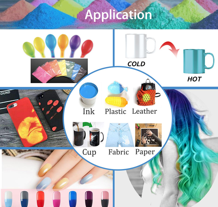 applicazione di pigmenti termocolori in plastica