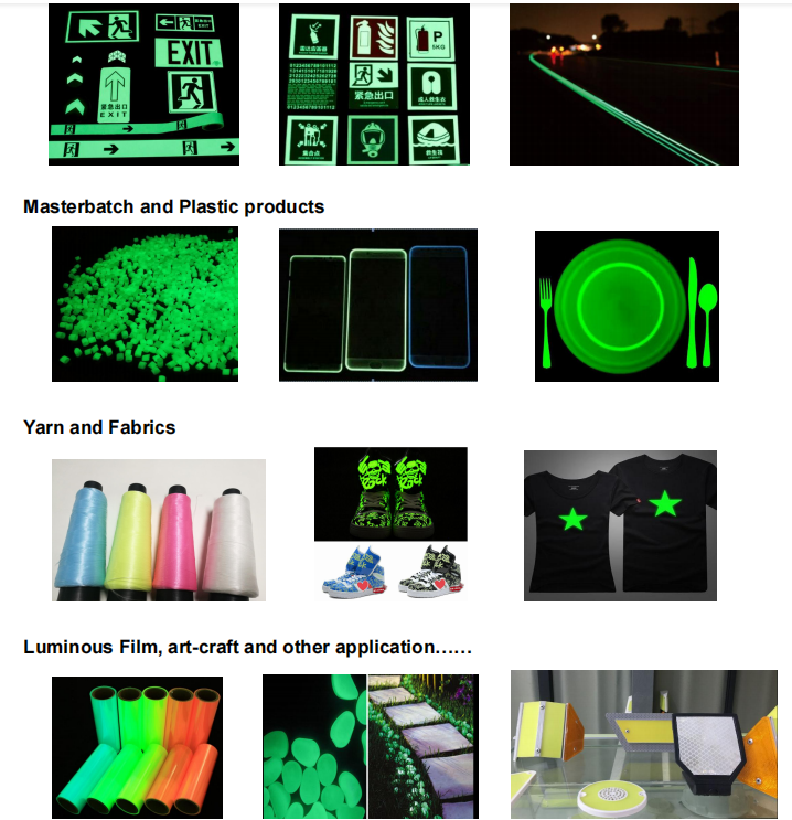 applications of luminous pigment