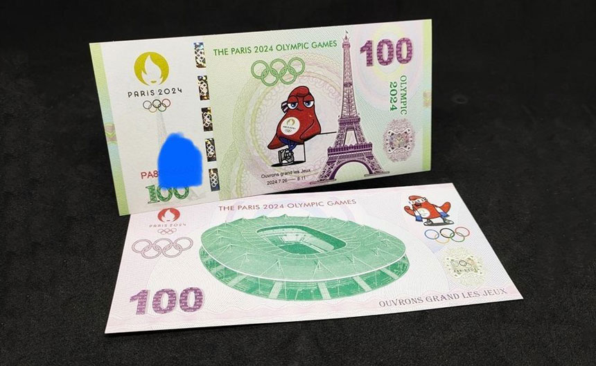 Soldi cartacei delle Olimpiadi di Parigi 2024