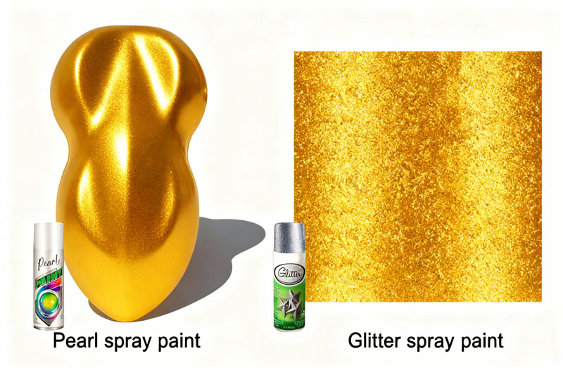 Gold Pearl Paint VS Gold Glitter Paint