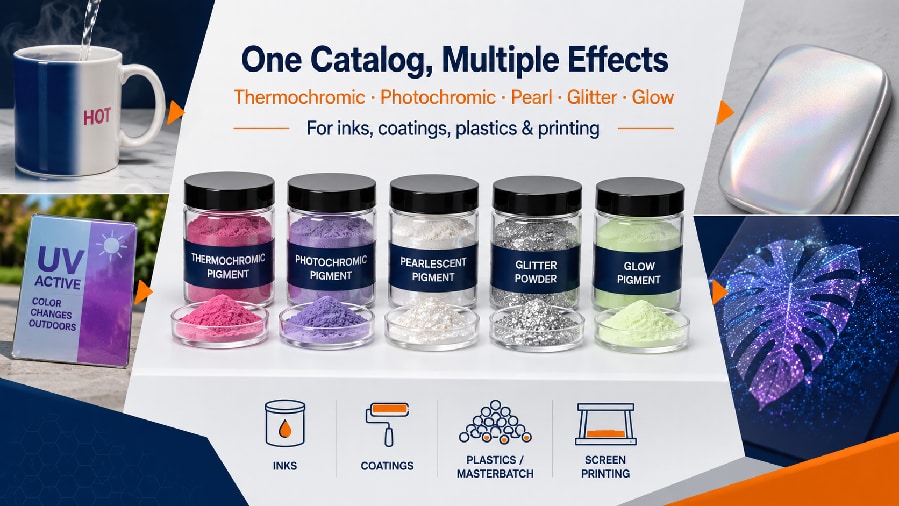 Thermochromic and photochromic pigment selection guide for product design