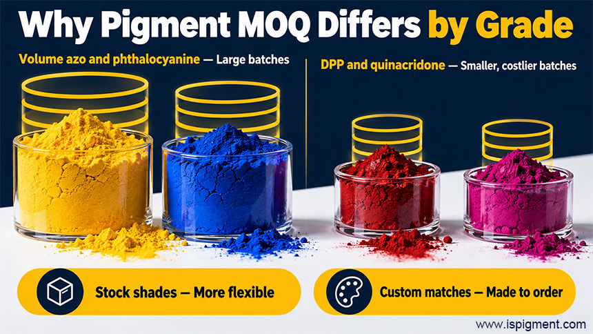 Why Pigment MOQ Differs by Grade