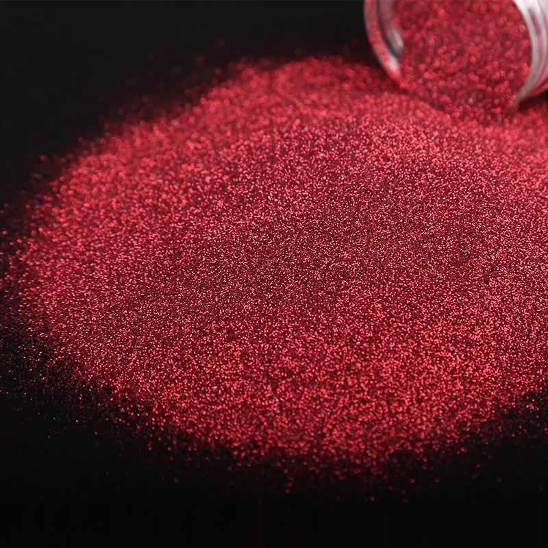 Ruby red glitter pigment for bag