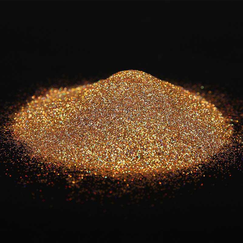 Holographic laser gold glitter