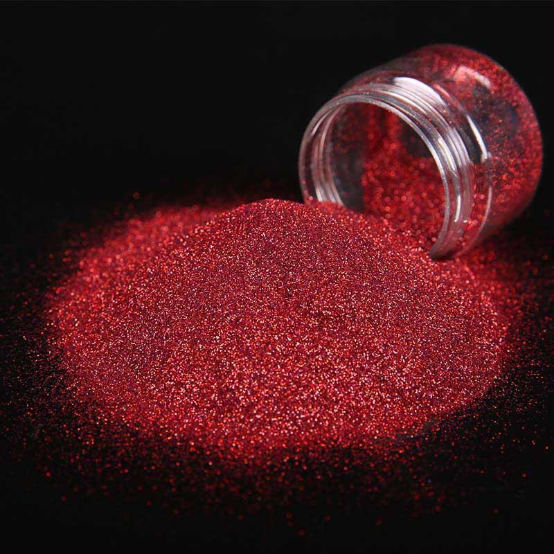 Holographic red glitter