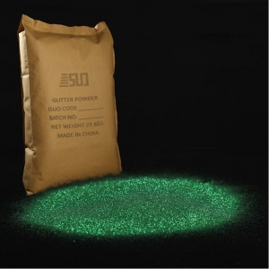 glitter verde resistente ai solventi