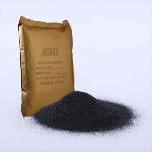 polvere glitter nera resistente ai solventi