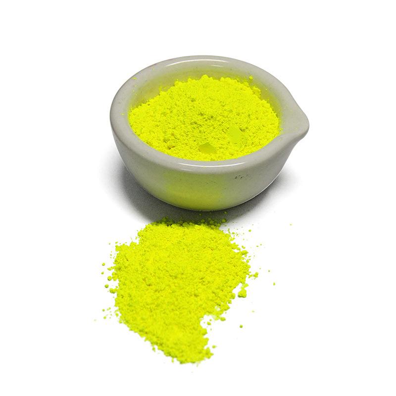 Lemon yellow fluorescent pigments