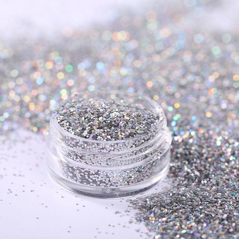 Glitter argento olografico
