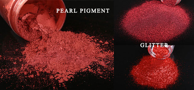 La polvere glitterata e i pigmenti perlati non sono la stessa cosa!