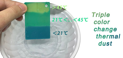 Cos'è la polvere termica a triplo cambiamento di colore?